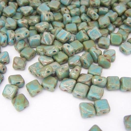 Gibigyongy.hu - Silky 6x6 mm Turquoise Picasso 63030 43400