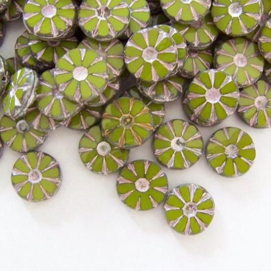 Gibigyongy.hu - Table Cut Flower 12 mm Opaq Olivine Travertin 53420-86800-54321