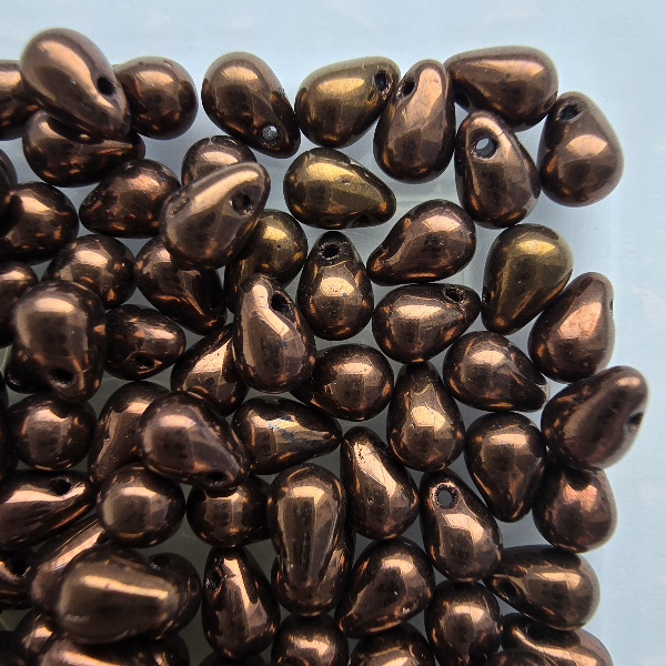 Gibigyongy.hu - Cseh Préselt csepp 4x6 mm 23980-14496 Lustered Chocolatte