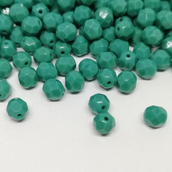 Gibigyongy.hu - Cseh Csiszolt 6 mm 53130 Dark Green Turquoise