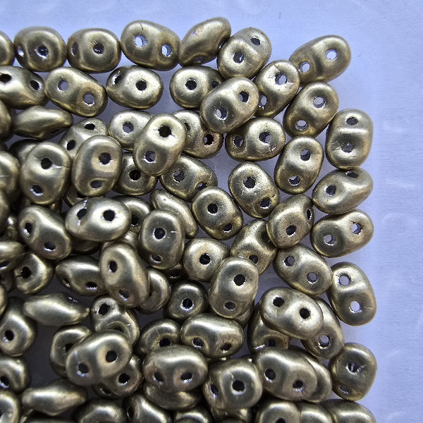 SuperDuo 2,5x5 mm 08A05 Sueded Gold Could Dream