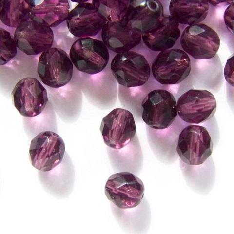 Cseh Csiszolt 8 mm 20060 Amethyst