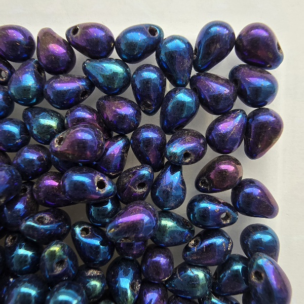 Gibigyongy.hu - Cseh préselt csepp 4x6 mm 21435JT Iris Blue