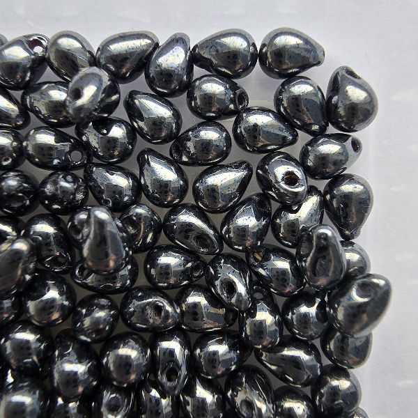 Gibigyongy.hu - Cseh préselt csepp 4x6 mm L23980 Hematit