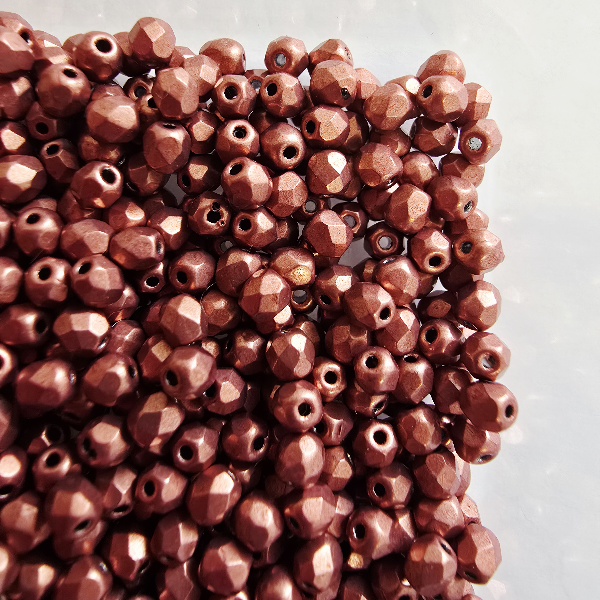 Gibigyongy.hu - Cseh Csiszolt 3 mm 08A02 Sueded Gold Lantana