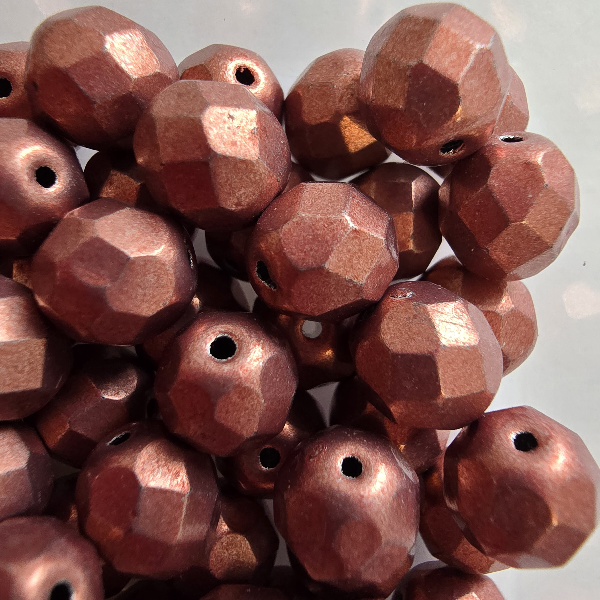 Gibigyongy.hu - Cseh Csiszolt 8 mm 08A02 Sueded Gold Lantana