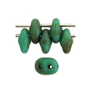 Gibigyongy.hu - SuperDuo 2,5x5 mm T63130 Turquoise-Picasso