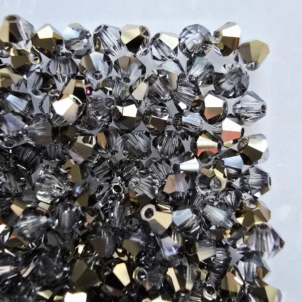 Gibigyongy.hu - PRECIOSA bicone gyöngy 4 mm Crystal Starlight Gold