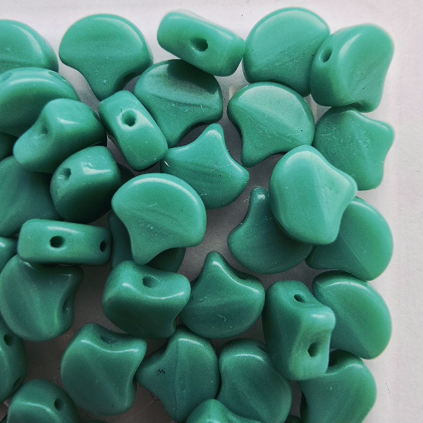 Gibigyongy.hu - Ginko 7,5x7,5 mm 63130 Opaque Green Turquoise