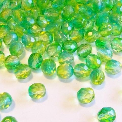 Gibigyongy.hu - Cseh Csiszolt 8 mm 00030/64019 Crystal Yellow Green Coloured