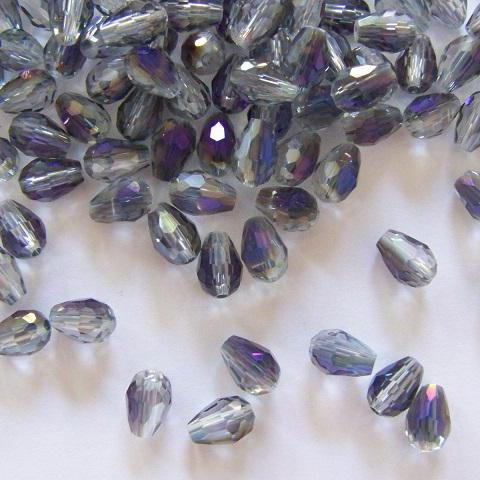 Gibigyongy.hu - Csiszolt csepp 6x8 mm Crystal Silver Purple