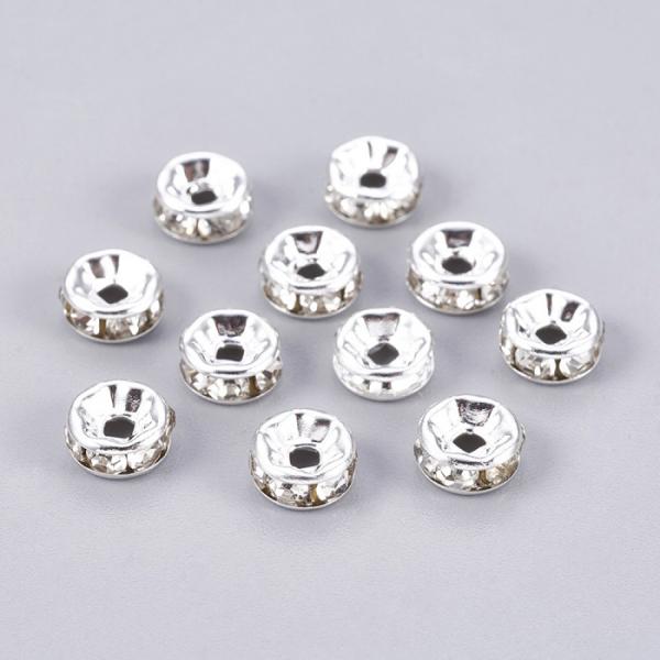 Gibigyongy.hu - Köztes rondella 3x6 mm áttetsző ezüst K1-3