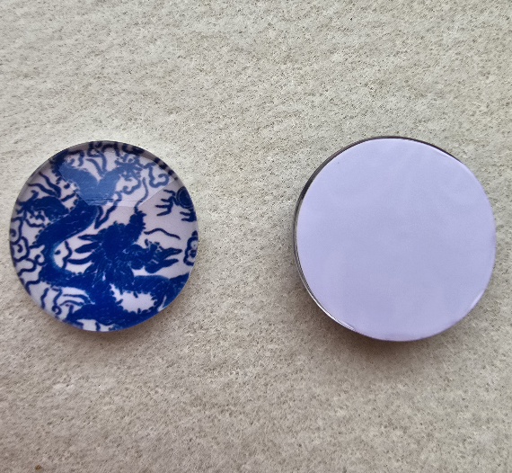Mintás kerek 20 mm üveglencse 10