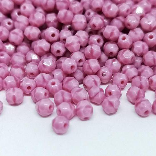 Cseh Csiszolt 4 mm 74020R Pink Coral R