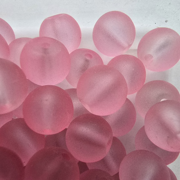 Gibigyongy.hu - Üveggolyó 8 mm Matt rózsaszín