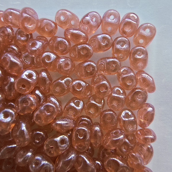 SuperDuo 2,5x5 mm L71010 Opal Rose White Lustered