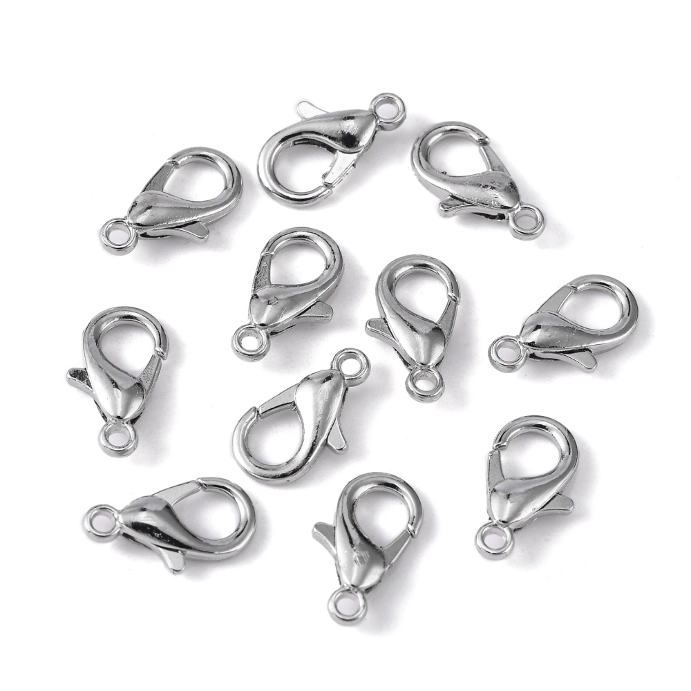 Delfinkapocs 12 mm nemesacél platina KK9-NP