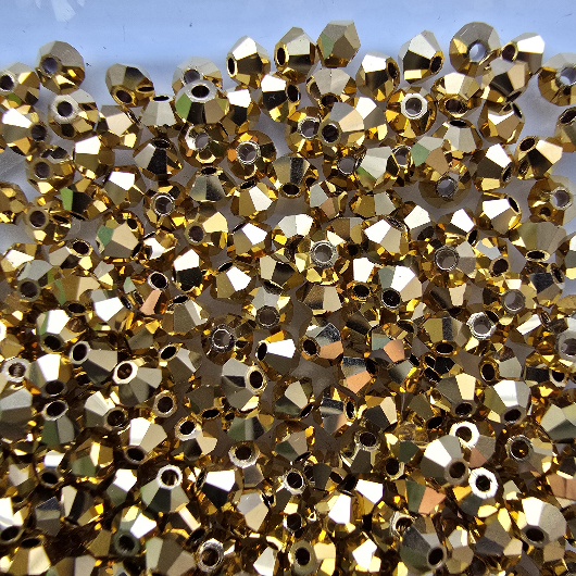 Gibigyongy.hu - PRECIOSA csiszolt kúpos 3 mm Crystal Aurum Full