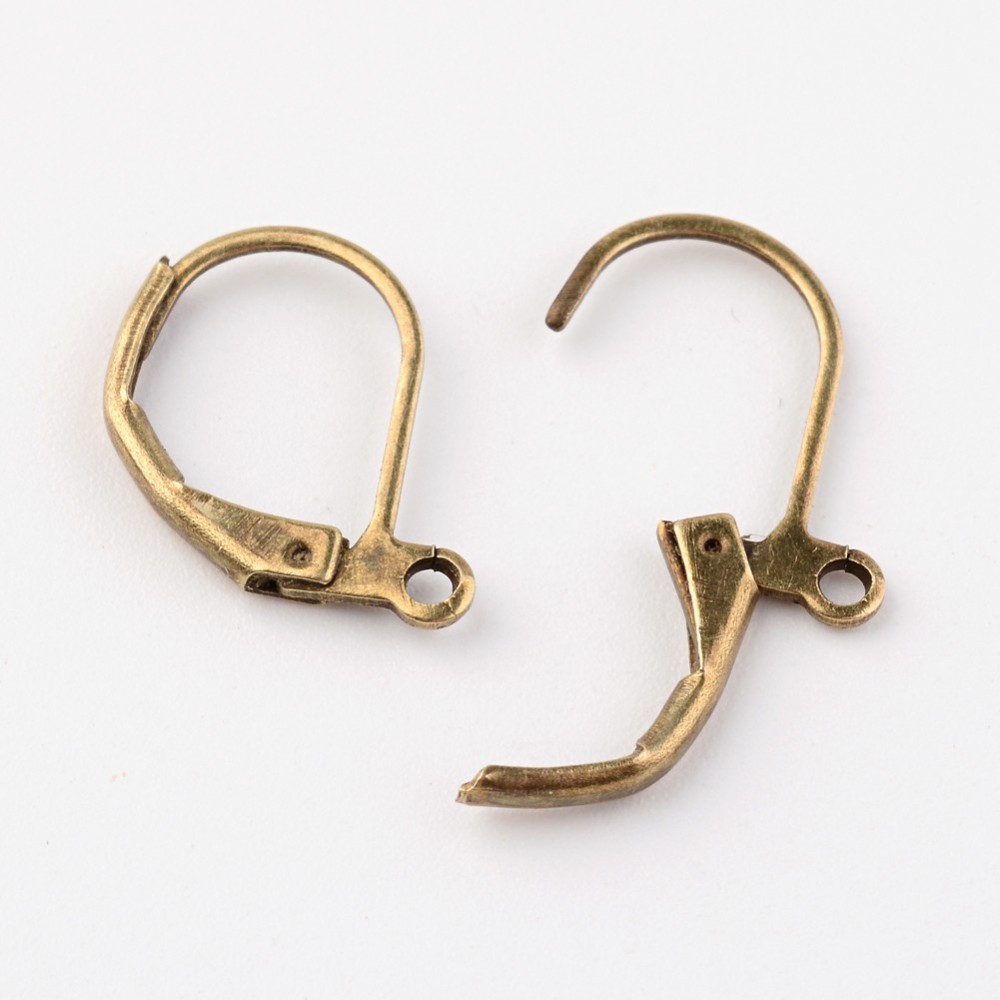 Gibigyongy.hu - Fülbevalóalap kapcsos 16x11 mm bronz FK5-2