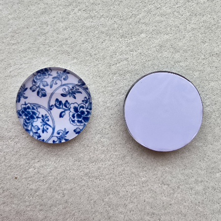 Mintás kerek 20 mm üveglencse 6
