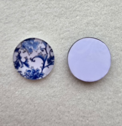 Mintás kerek 20 mm üveglencse 14