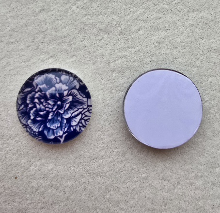 Mintás kerek 20 mm üveglencse 15