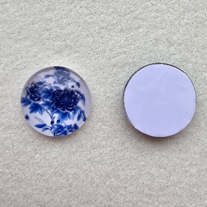Mintás kerek 20 mm üveglencse 16