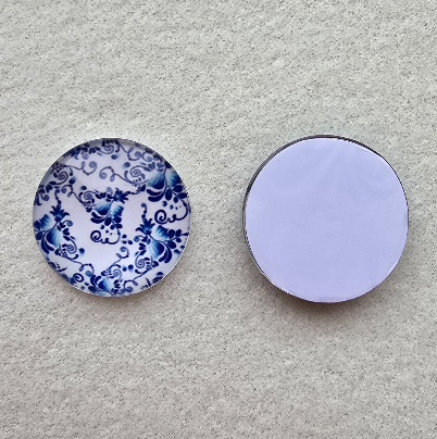 Mintás kerek 20 mm üveglencse 18