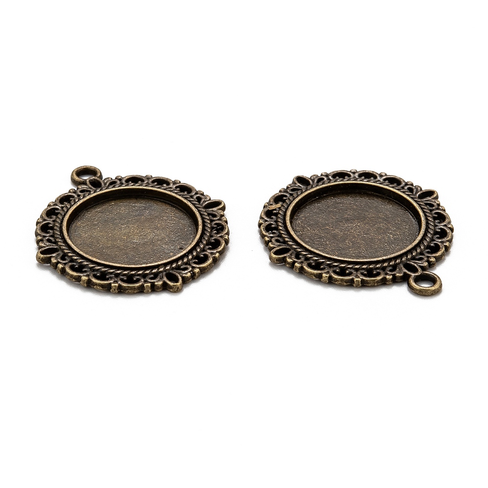 Gibigyongy.hu - Medálalap díszes 35,5x32 mm bronz MA1-2