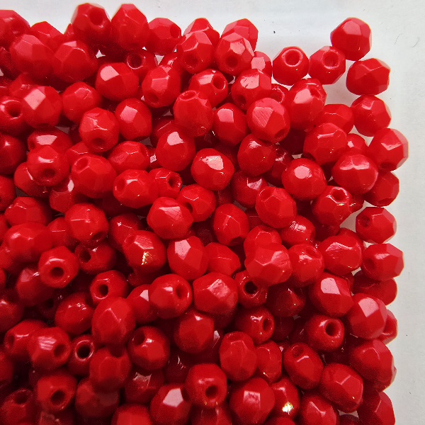 Gibigyongy.hu - Cseh Csiszolt 3 mm 93200 Opaque Red