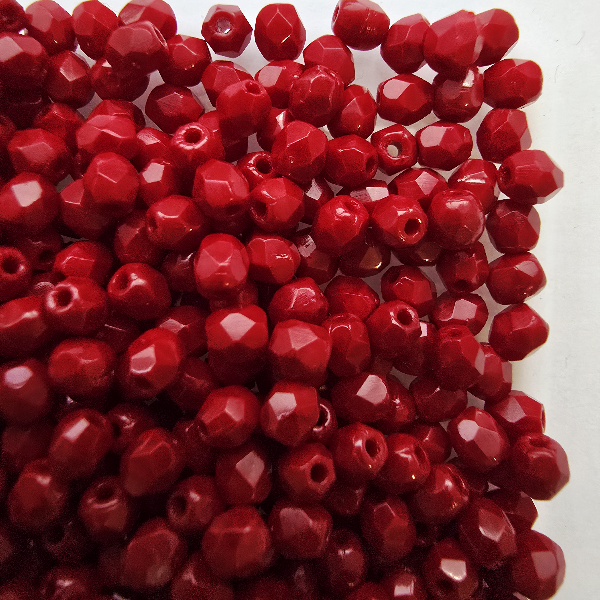 Gibigyongy.hu - Cseh Csiszolt 3 mm 93220 Opaque Dark Red