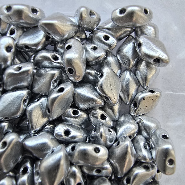 GemDuo 8x5 mm K0170 Matte - Metallic Silver