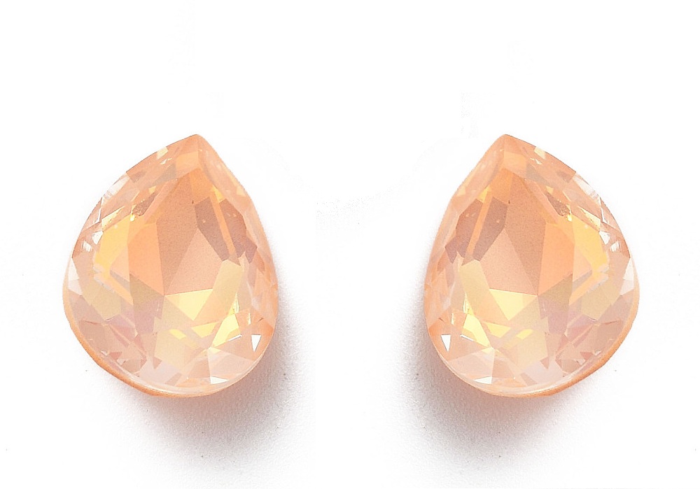 Távol-Keleti Drop K9 10x14 mm Peach Back Plated