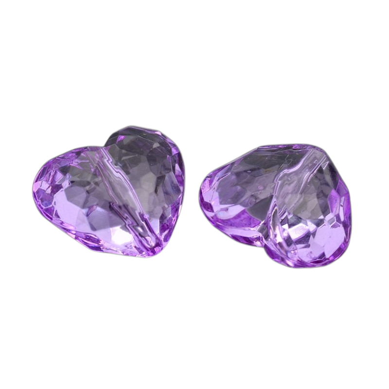 Akrill Szív 28,5 mm Orchid