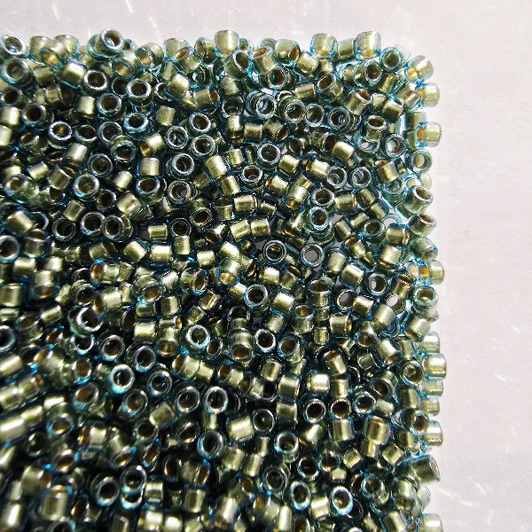 Gibigyongy.hu - TOHO treasure 11/0 284 Inside-Color Aqua/Gold-Lined