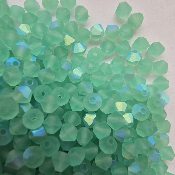 PRECIOSA bicone gyöngy 4 mm Caribbean Sea AB Matt