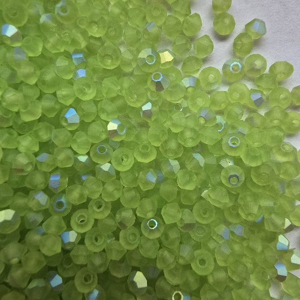 Gibigyongy.hu - PRECIOSA bicone gyöngy 3 mm Limecicle AB Matt