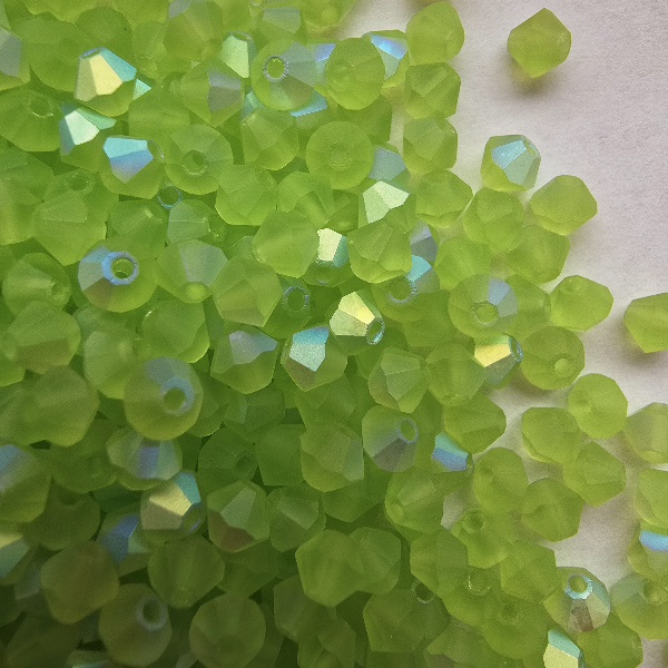 Gibigyongy.hu - PRECIOSA bicone gyöngy 4 mm Limecicle AB Matt