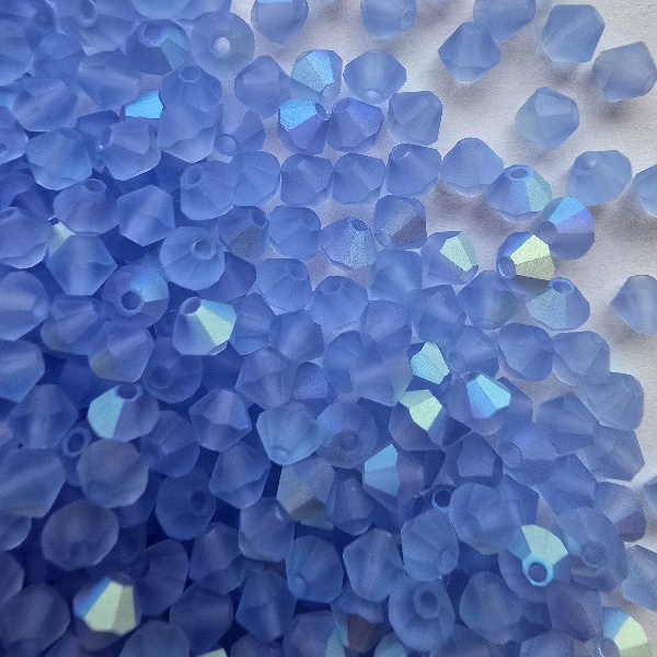 Gibigyongy.hu - PRECIOSA bicone gyöngy 3 mm Light Sapphire AB Matt