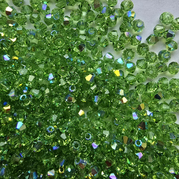 Gibigyongy.hu - PRECIOSA bicone gyöngy 3 mm Peridot AB