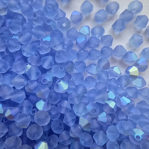 Gibigyongy.hu - PRECIOSA bicone gyöngy 4 mm Light Sapphire AB Matt