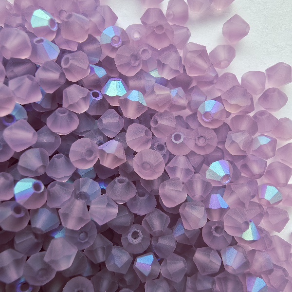 Gibigyongy.hu - PRECIOSA bicone gyöngy 4 mm Light Ametyst AB Matt