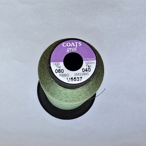 Bőrvarró cérna GRAL 60-as kaki zöld U5537 1000 m