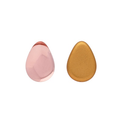 Gibigyongy.hu - Kaboson üveg Pear 18x13 mm GF70120 Rosaline - Gold Matte Folied