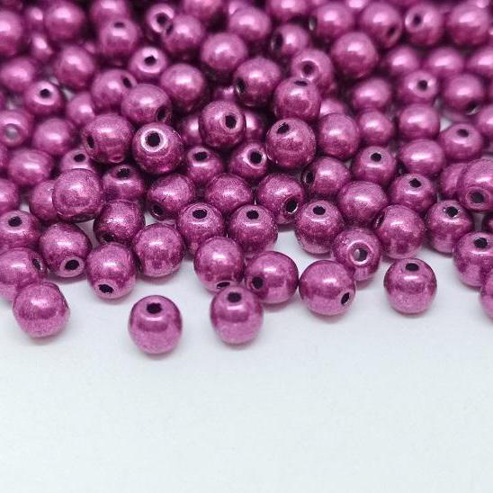 Préselt golyó 4 mm 08A04 Sueded Gold Fuchsia Red