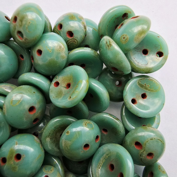 Piggy 63120 86800 Green Turquoise Opaque Picasso