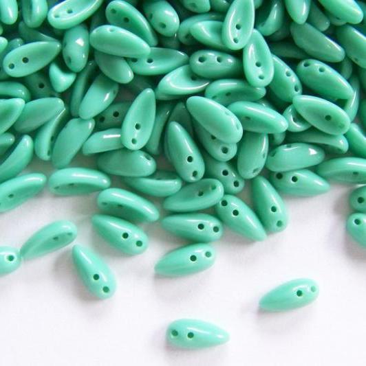 Chilli bead 4x11 mm Opaque Turquoise 63130