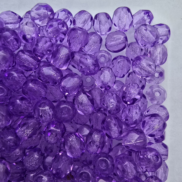 Gibigyongy.hu - Cseh Csiszolt 4 mm 01123 Transparent Solgel Violet