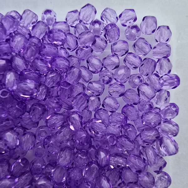 Gibigyongy.hu - Cseh Csiszolt 3 mm 01123 Transparent Solgel Violet