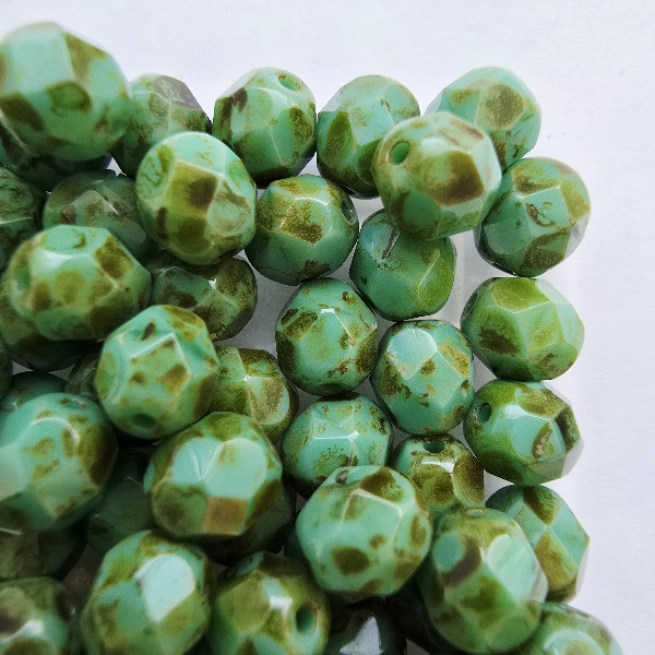 Gibigyongy.hu - Cseh Csiszolt 6 mm T53130 Turquoise - Picasso